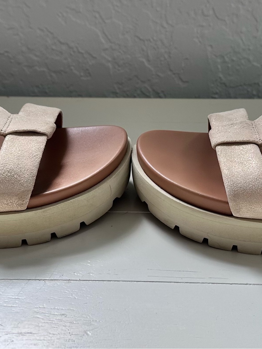 Vionic Alondra Lug Metallic Cream Platform Slingback Sandal - Women Sz 7 - Picture 6 of 9